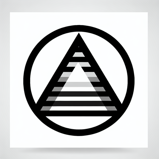 Striped Triangle Circle Logo
