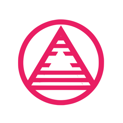 Striped Triangle Circle Logo #E91E63