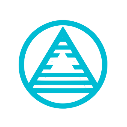 Striped Triangle Circle Logo #00BCD4