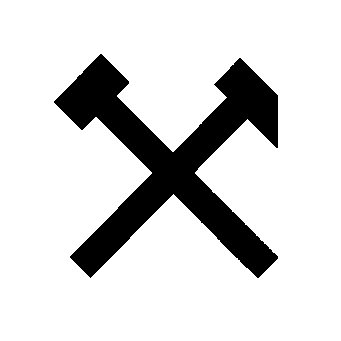Crossed Hammers Tools Logo