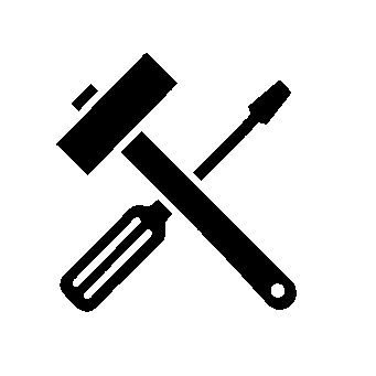 Crossed Hammer Screwdriver Logo