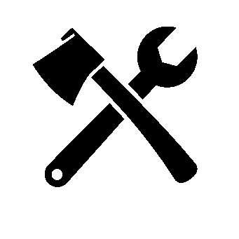 Crossed Axe Wrench Logo