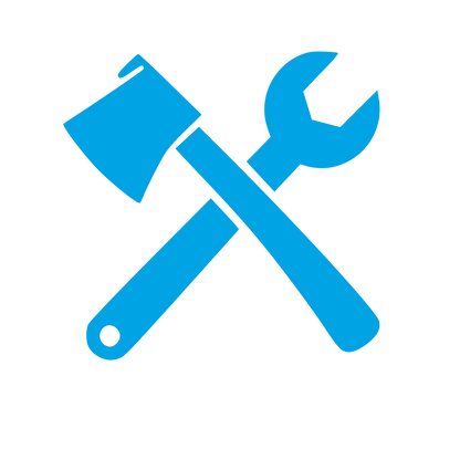 Crossed Axe Wrench Logo #00a3e4
