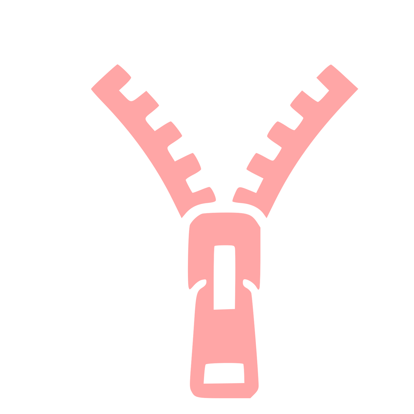 Zipper Pictogram Logo #ffa6a6