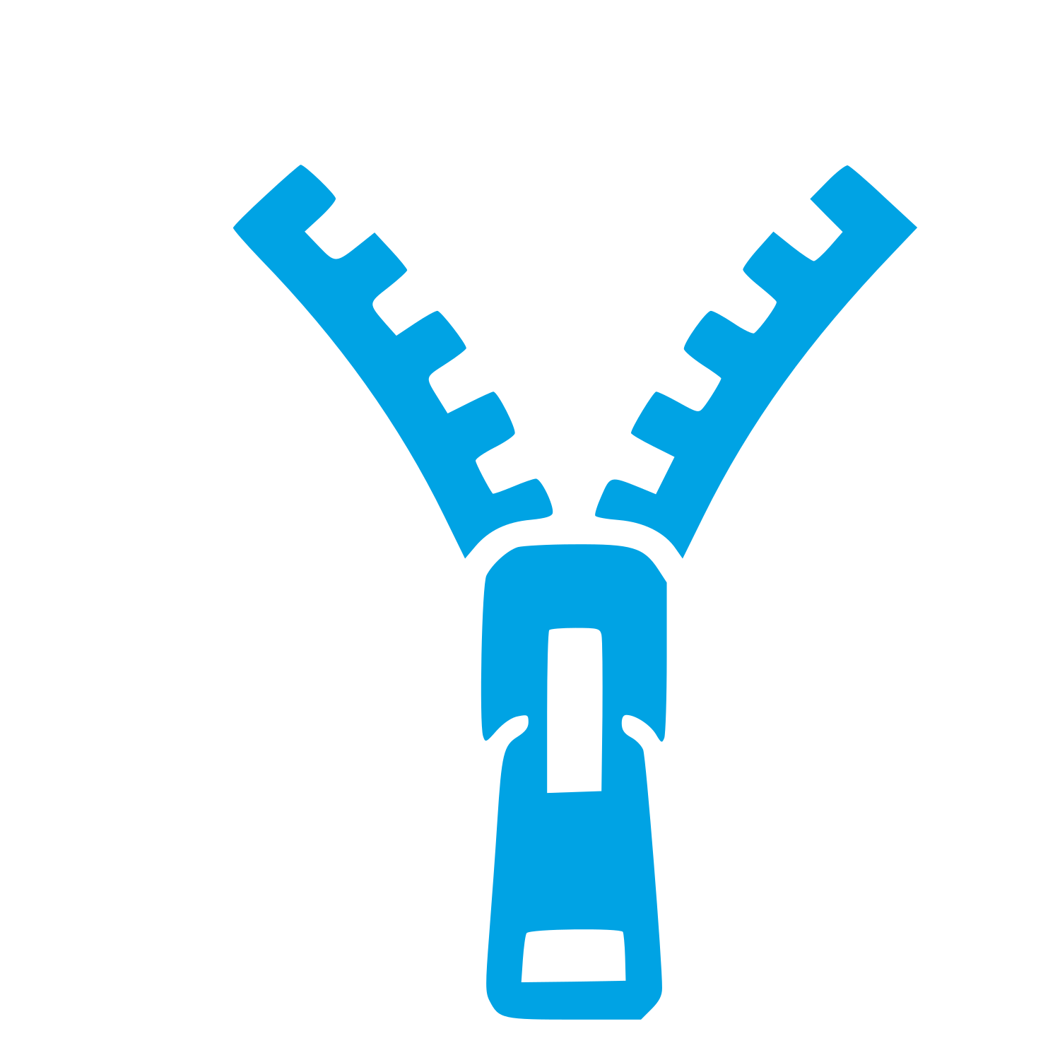 Zipper Pictogram Logo #00a3e4