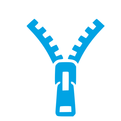 Zipper Pictogram Logo #00a3e4