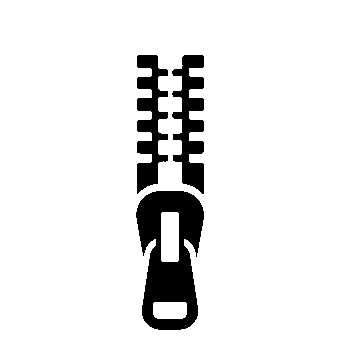 Zipper Pull Pictogram Logo