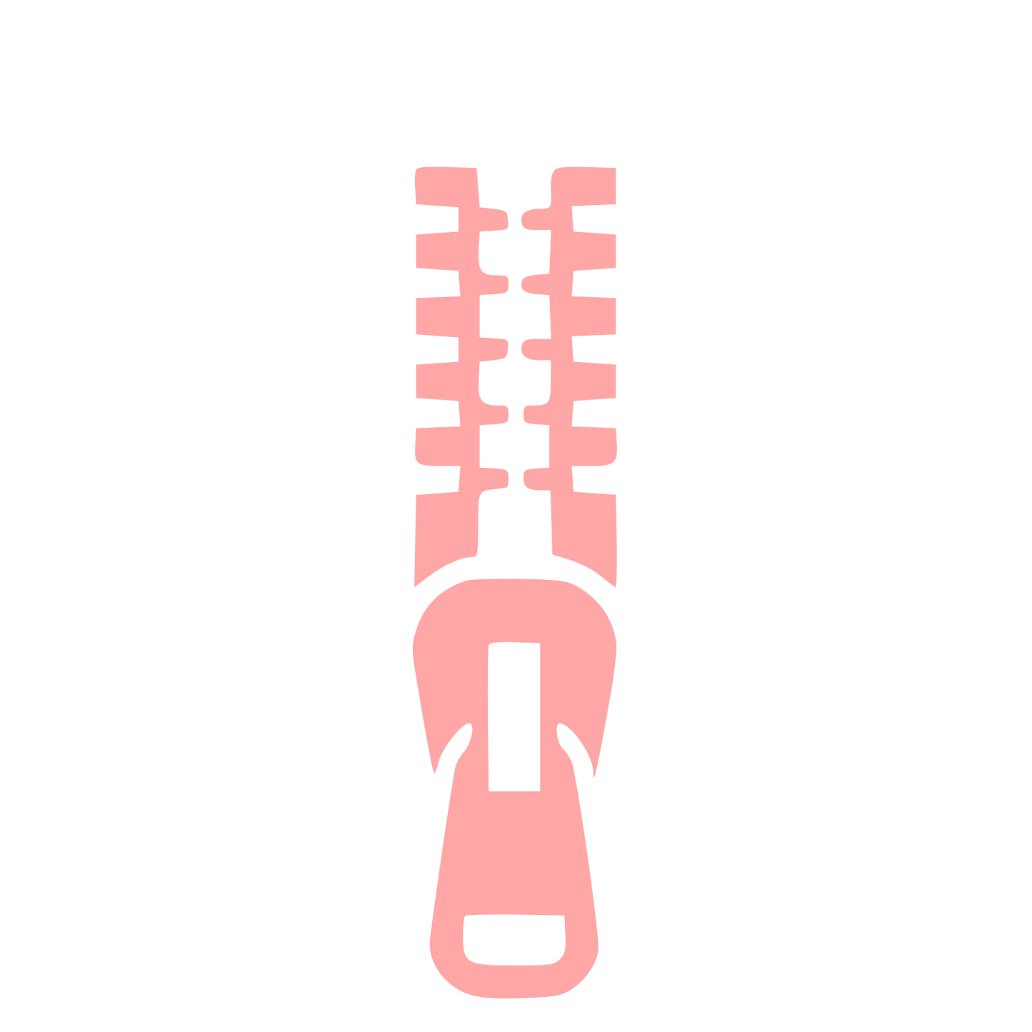 Zipper Pull Pictogram Logo #ffa6a6