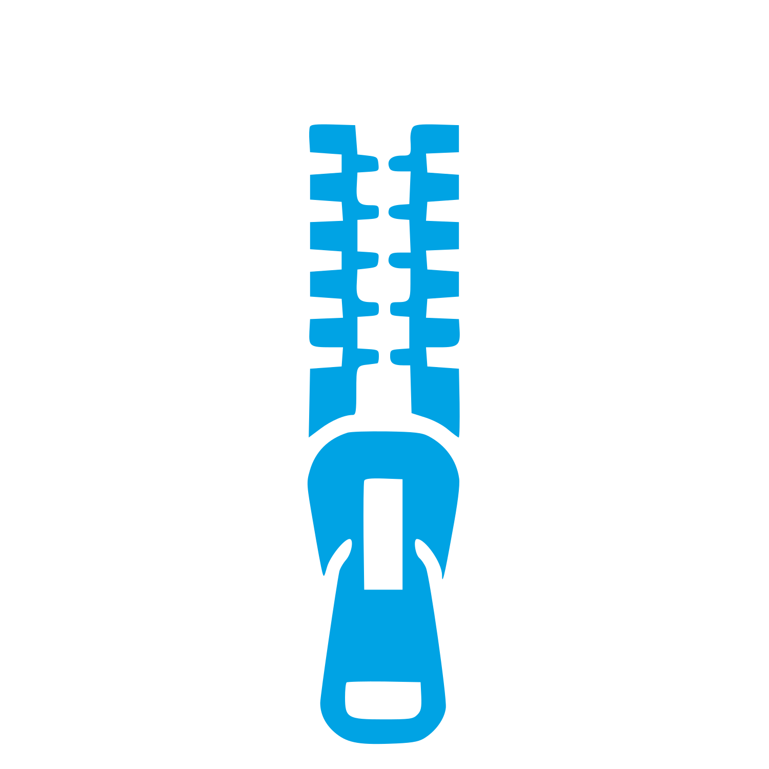 Zipper Pull Pictogram Logo #00a3e4