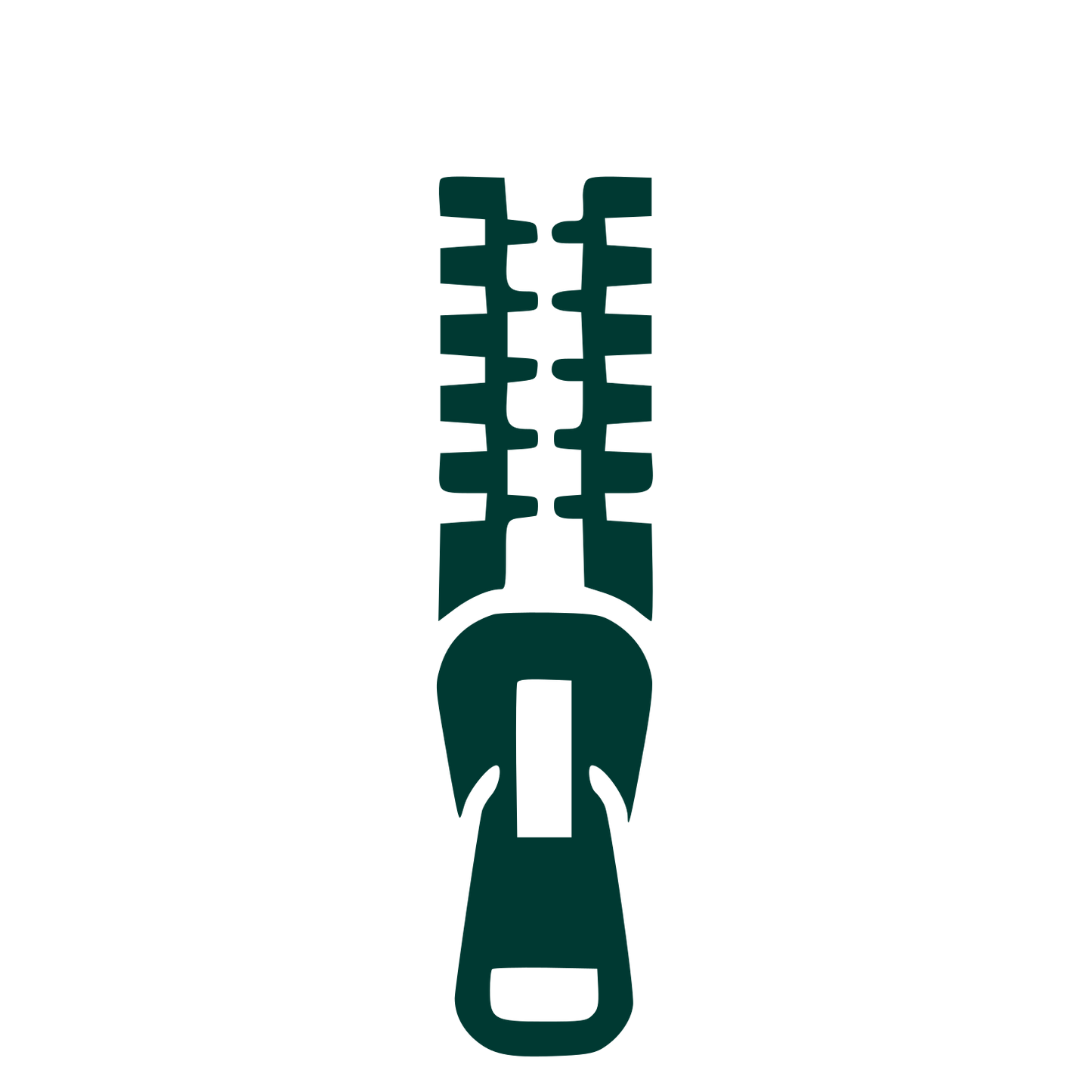 Zipper Pull Pictogram Logo #003932