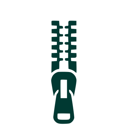 Zipper Pull Pictogram Logo #003932