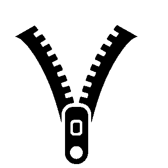 Open Zipper Pictogram Logo