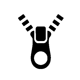 Zipper Pull Pictogram Logo