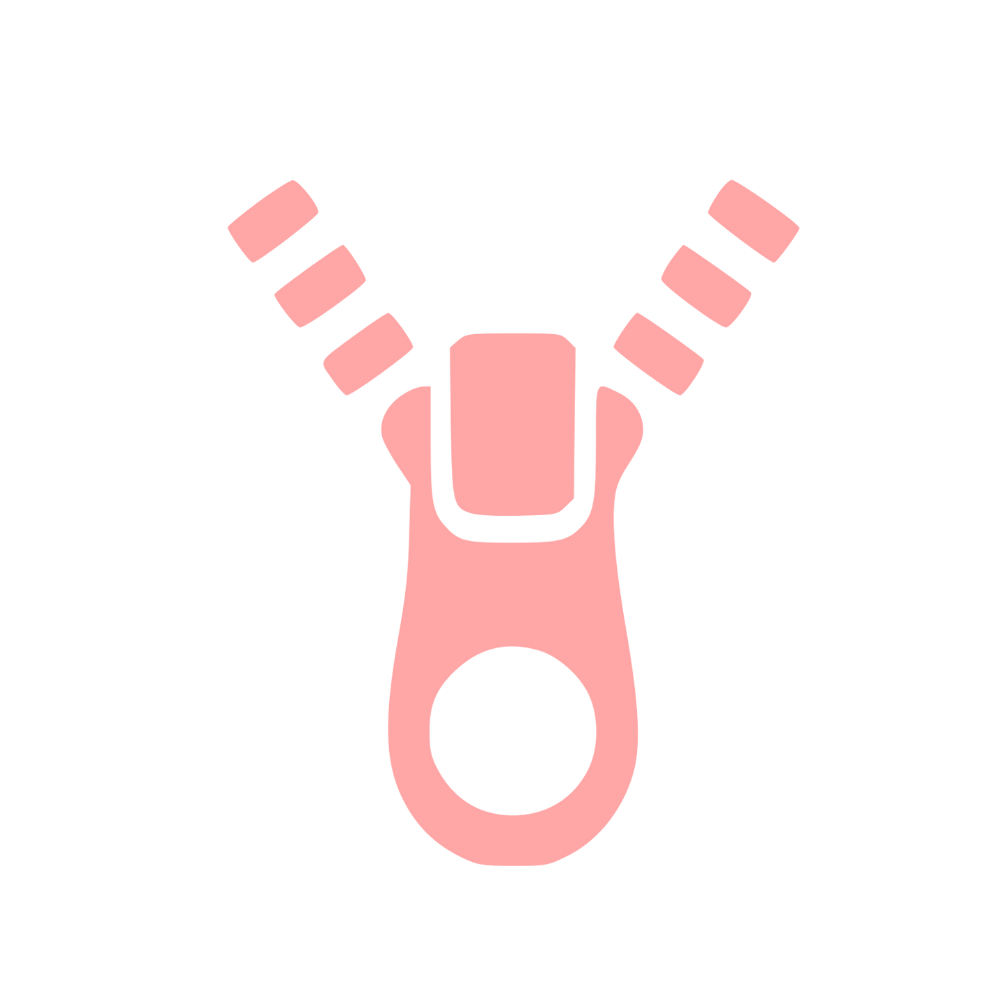 Zipper Pull Pictogram Logo #ffa6a6
