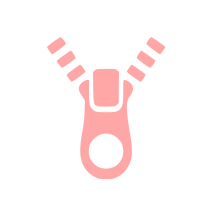 Zipper Pull Pictogram Logo #ffa6a6