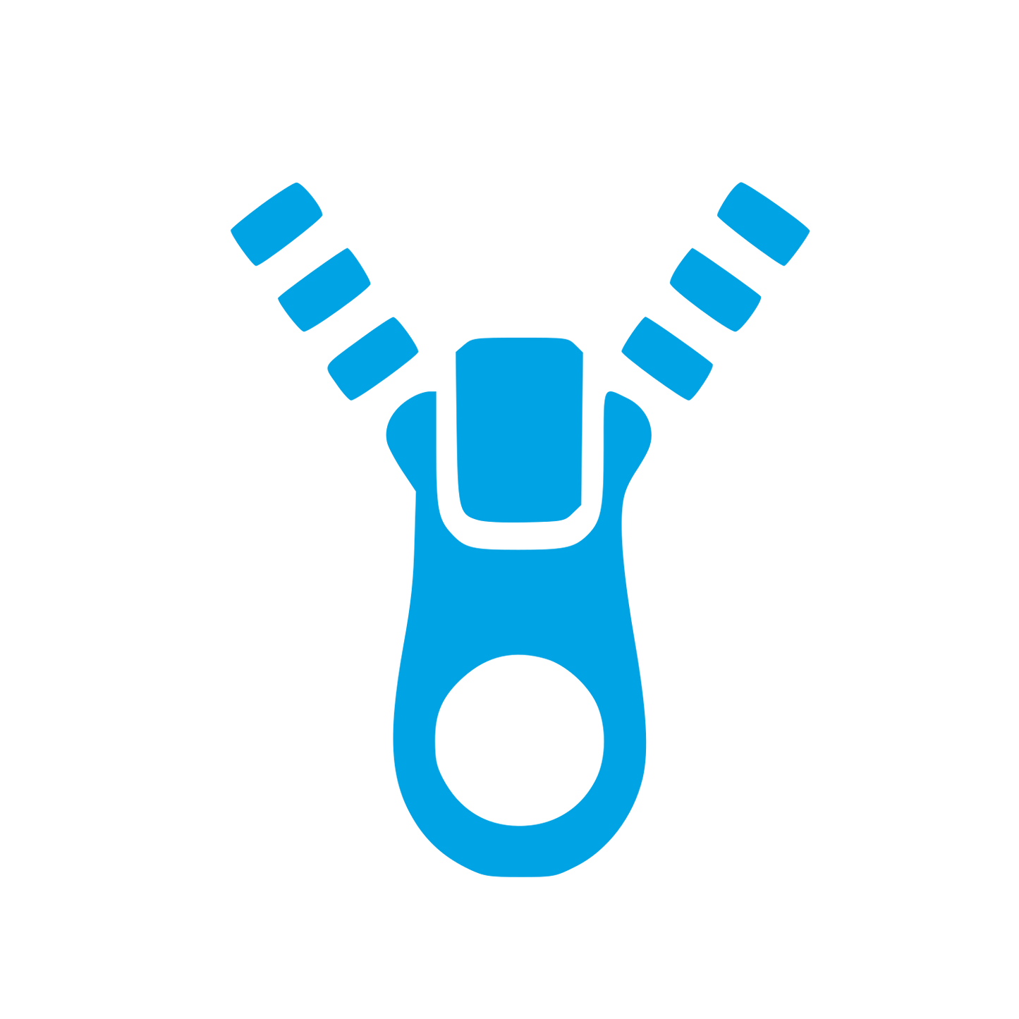 Zipper Pull Pictogram Logo #00a3e4