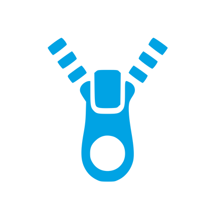 Zipper Pull Pictogram Logo #00a3e4