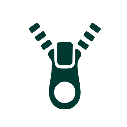Zipper Pull Pictogram Logo #003932