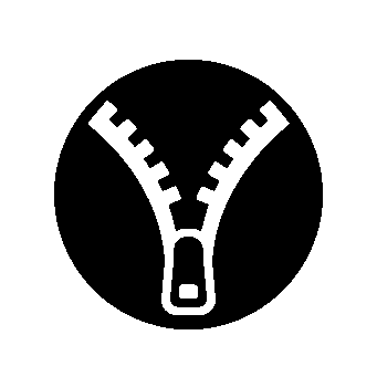 Zipper Pull Pictogram Logo