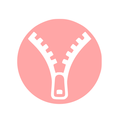Zipper Pull Pictogram Logo #ffa6a6