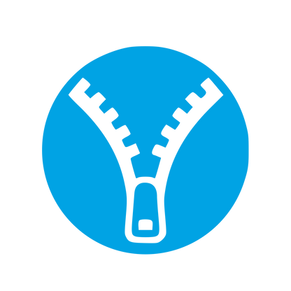 Zipper Pull Pictogram Logo #00a3e4