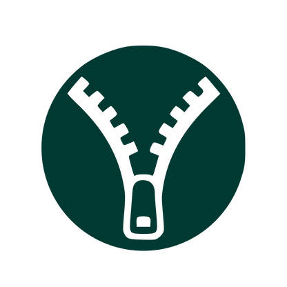 Zipper Pull Pictogram Logo #003932