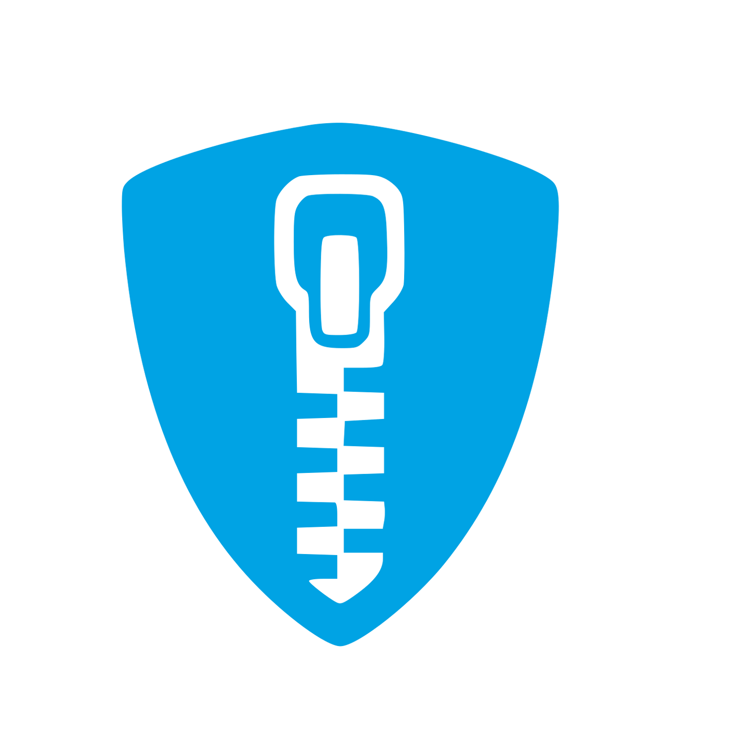 Zipper Shield Security Logo #00a3e4