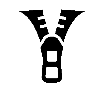 Zipper Pull Pictogram Logo