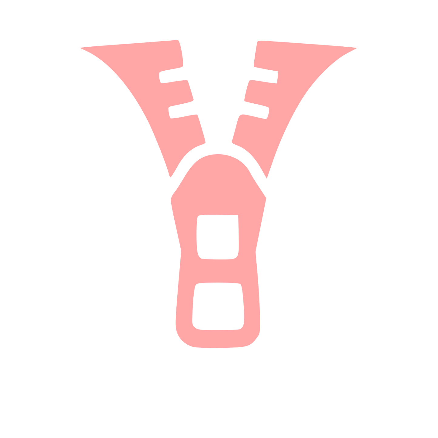 Zipper Pull Pictogram Logo #ffa6a6