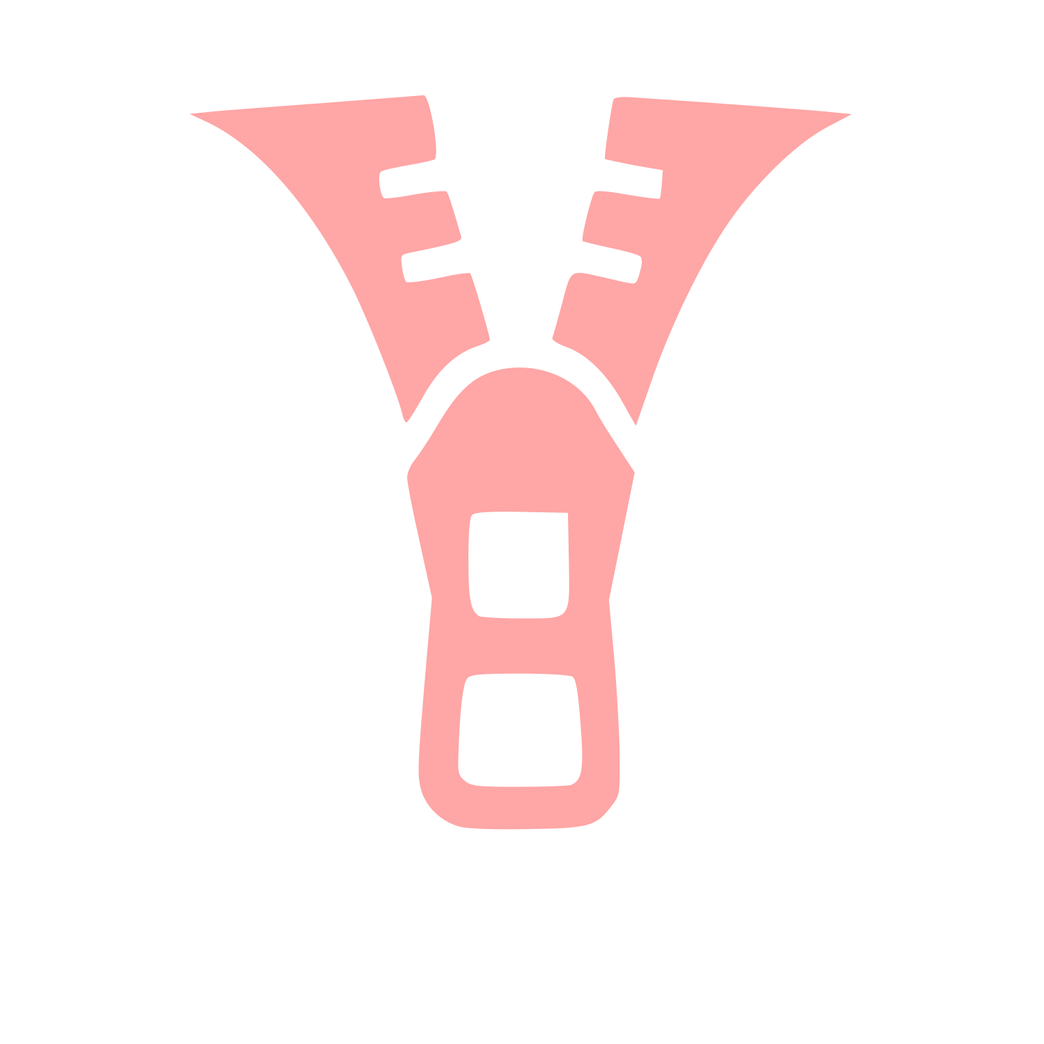 Zipper Pull Pictogram Logo #ffa6a6