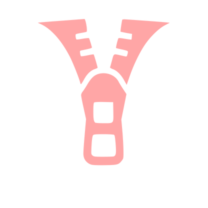 Zipper Pull Pictogram Logo #ffa6a6