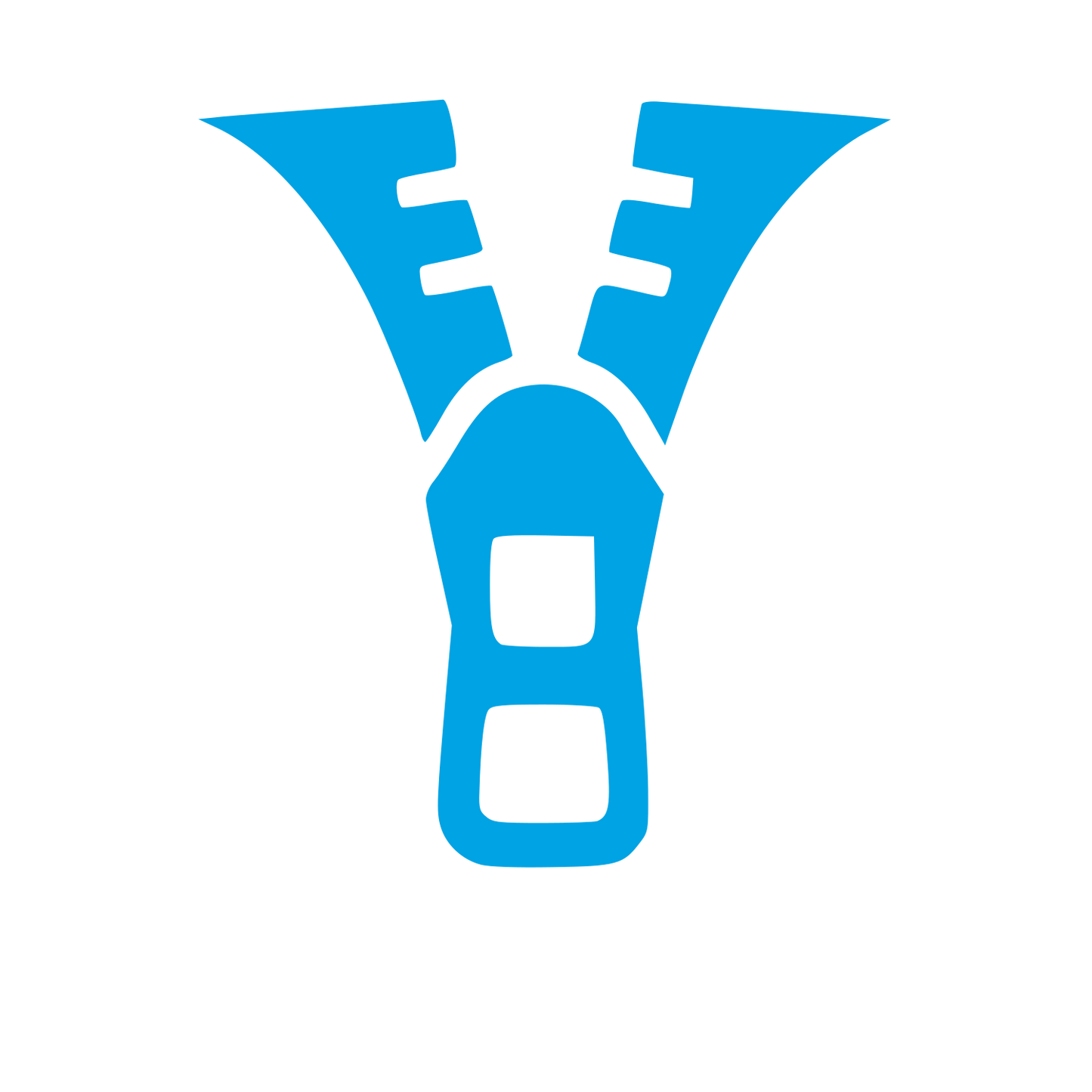 Zipper Pull Pictogram Logo #00a3e4