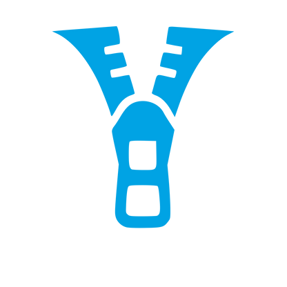 Zipper Pull Pictogram Logo #00a3e4