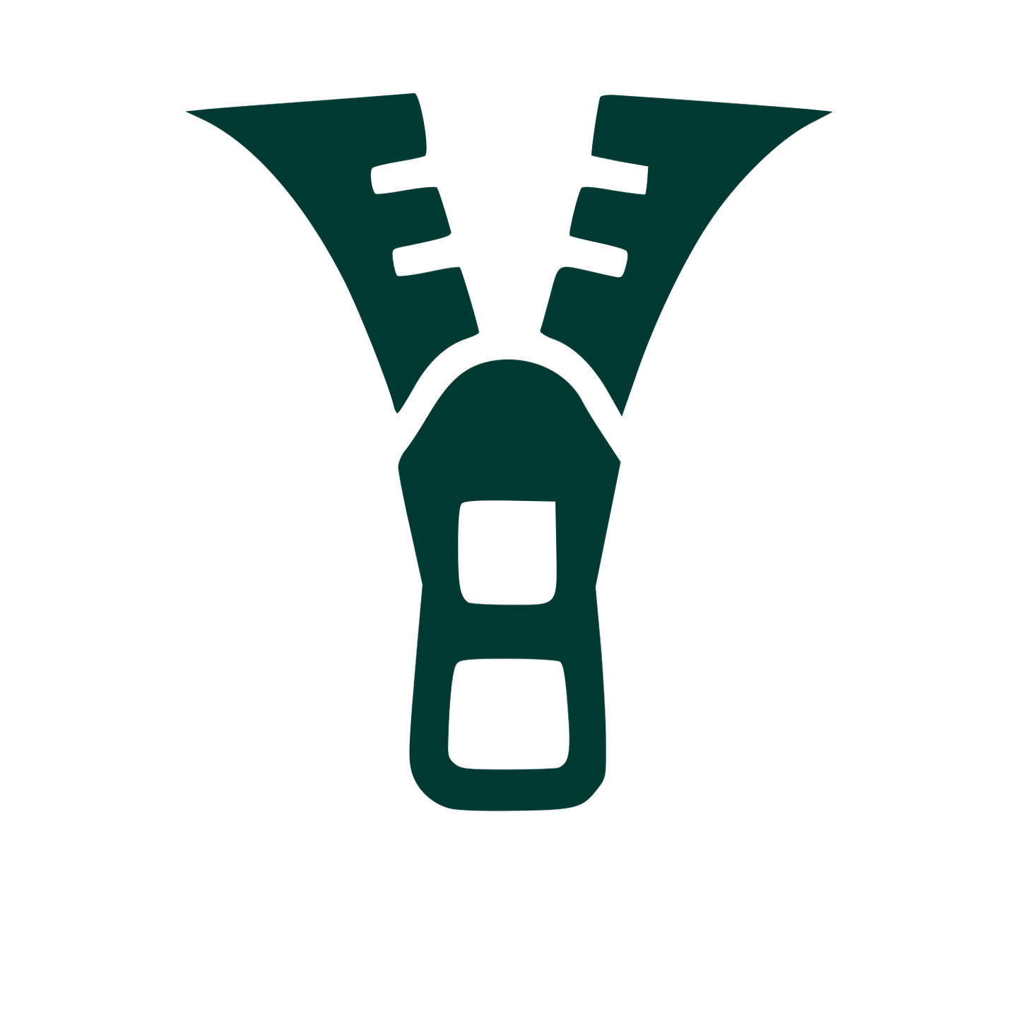 Zipper Pull Pictogram Logo #003932