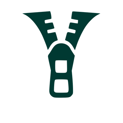 Zipper Pull Pictogram Logo #003932