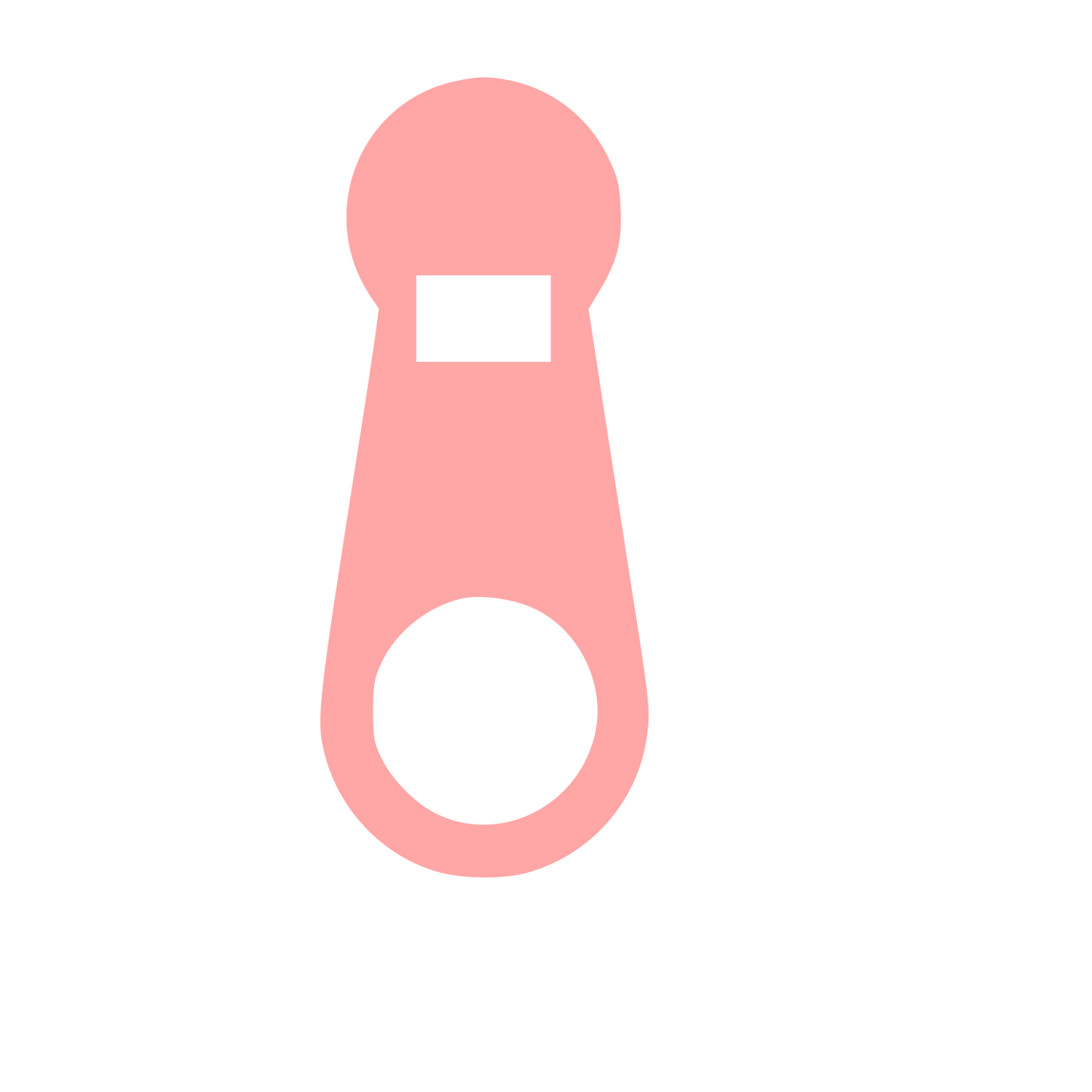 Zipper Pull Tab Logo #ffa6a6