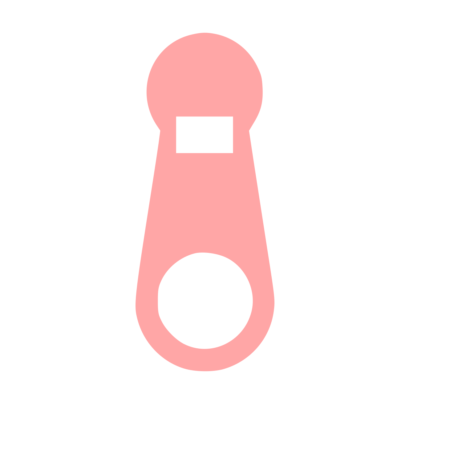Zipper Pull Tab Logo #ffa6a6