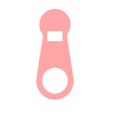 Zipper Pull Tab Logo #ffa6a6