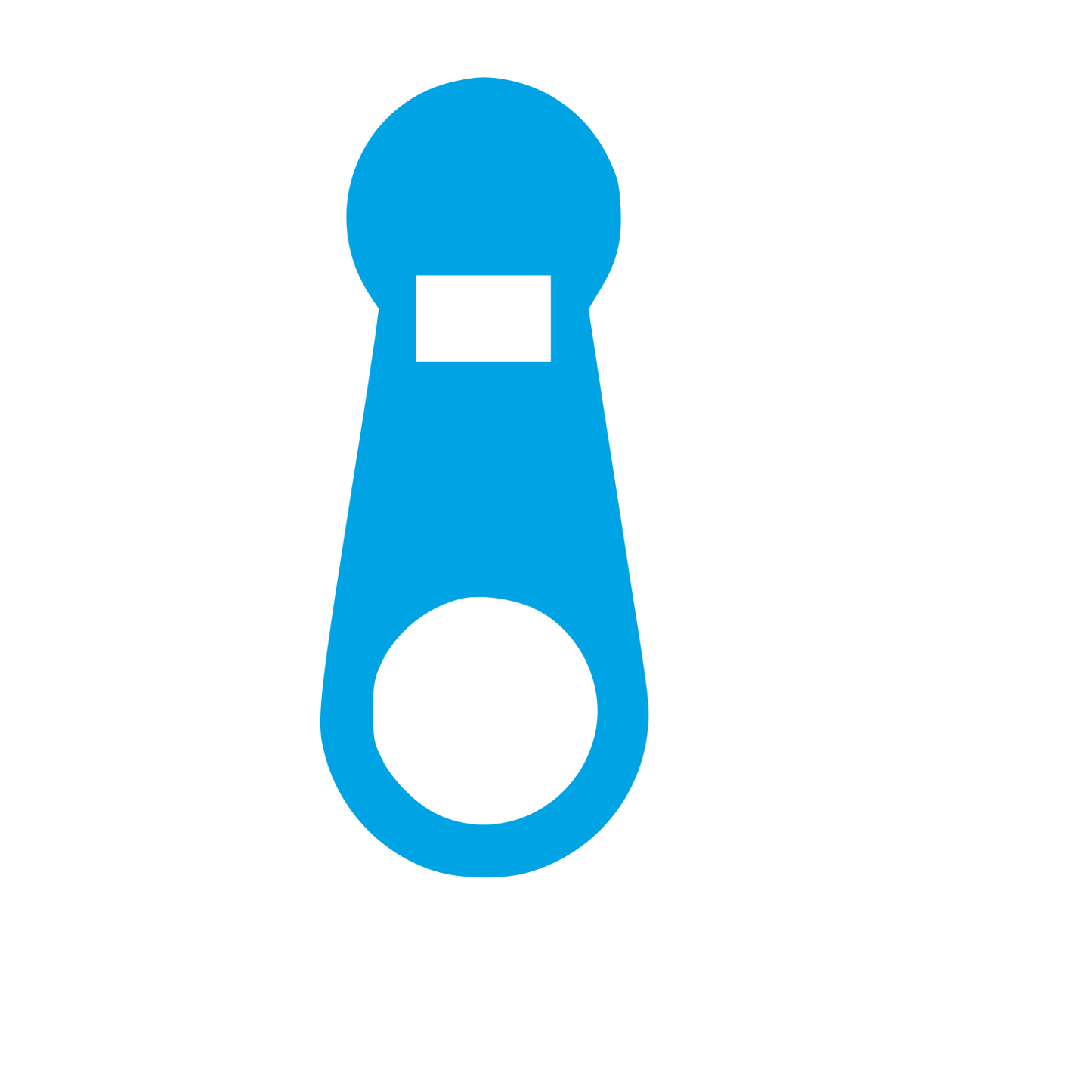 Zipper Pull Tab Logo #00a3e4
