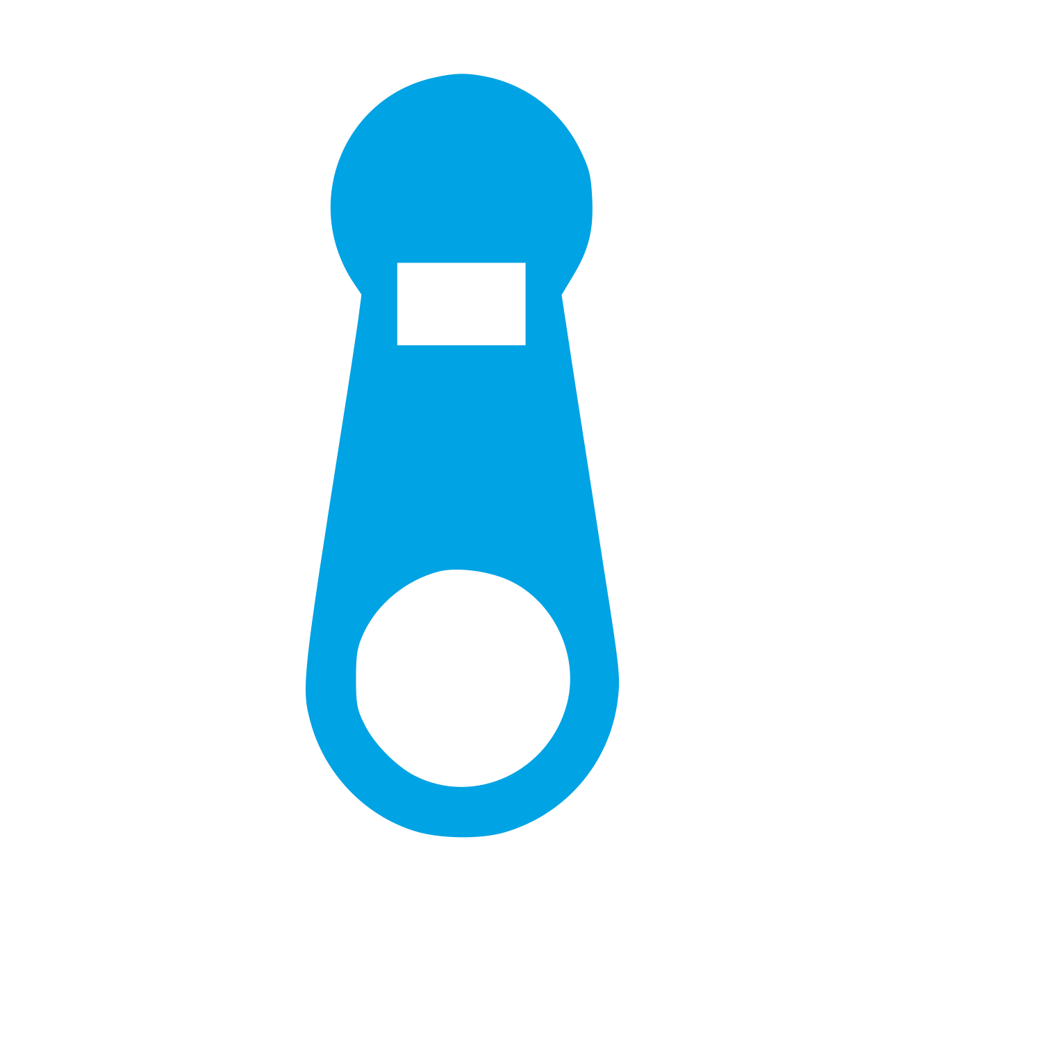 Zipper Pull Tab Logo #00a3e4