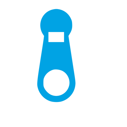 Zipper Pull Tab Logo #00a3e4