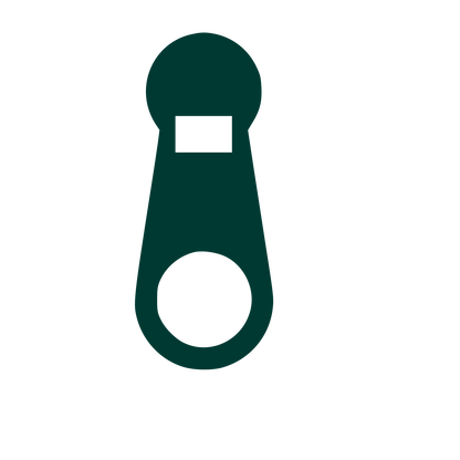 Zipper Pull Tab Logo #003932