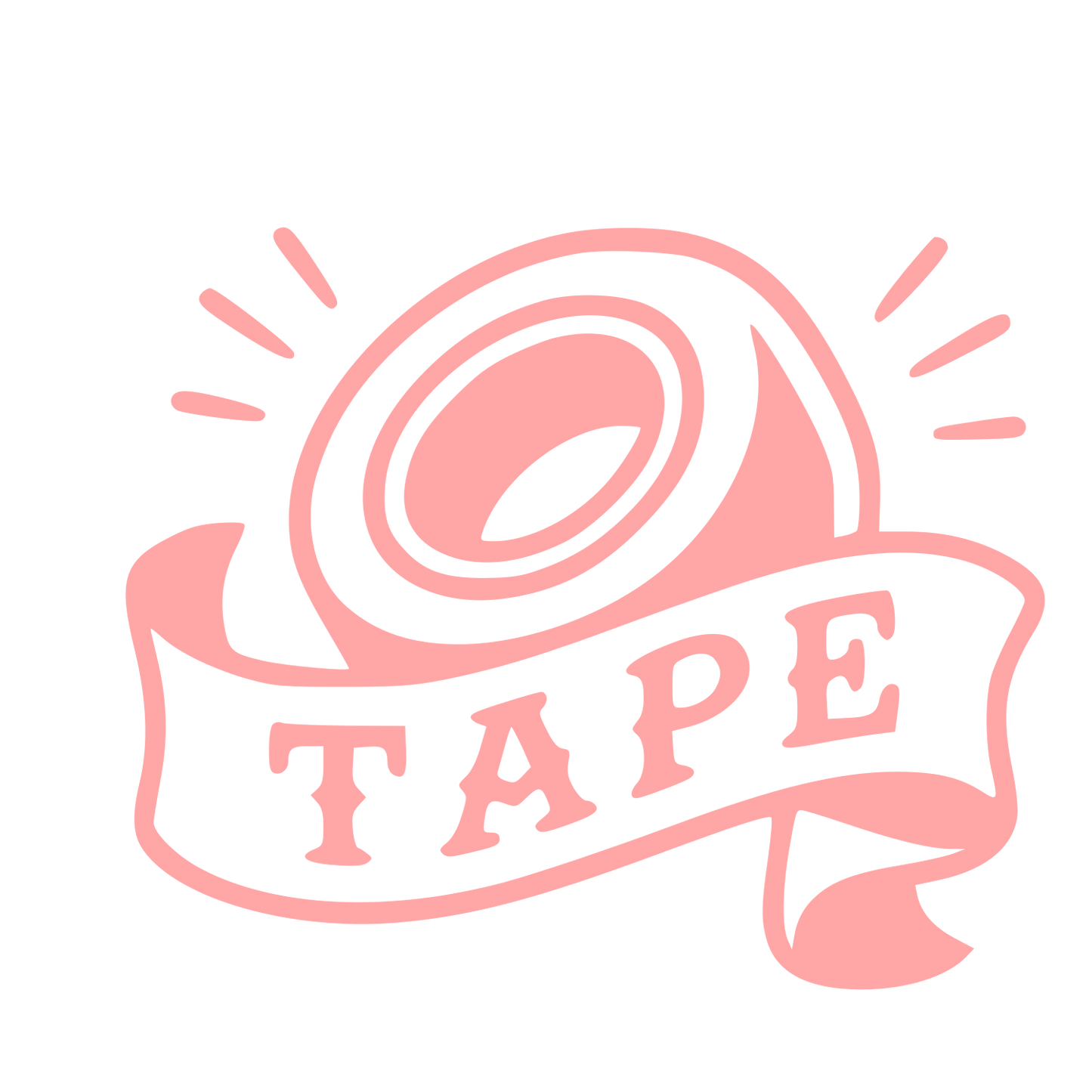 Tattoo Flash Tape Roll Logo #ffa6a6