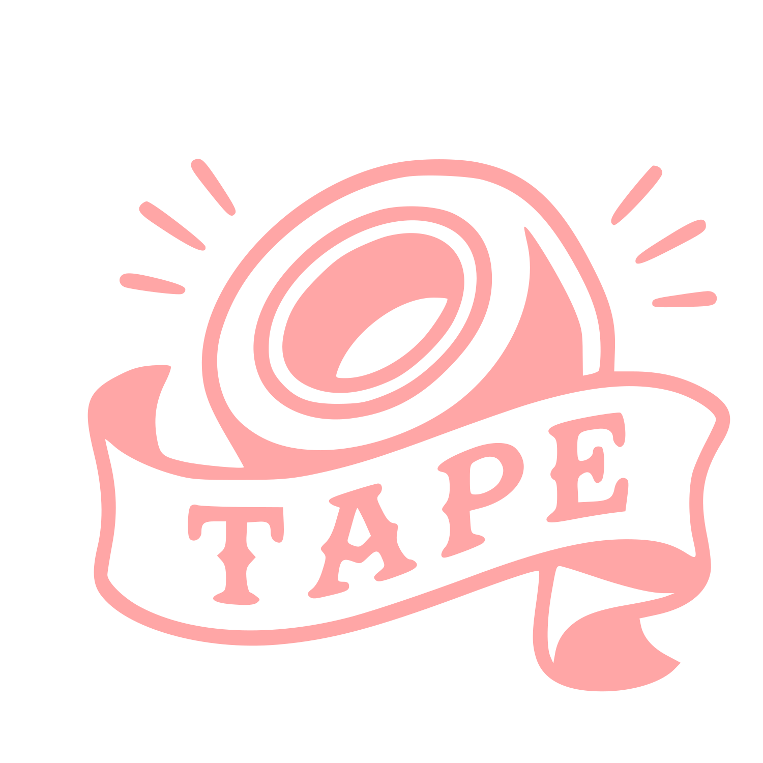 Tattoo Flash Tape Roll Logo #ffa6a6