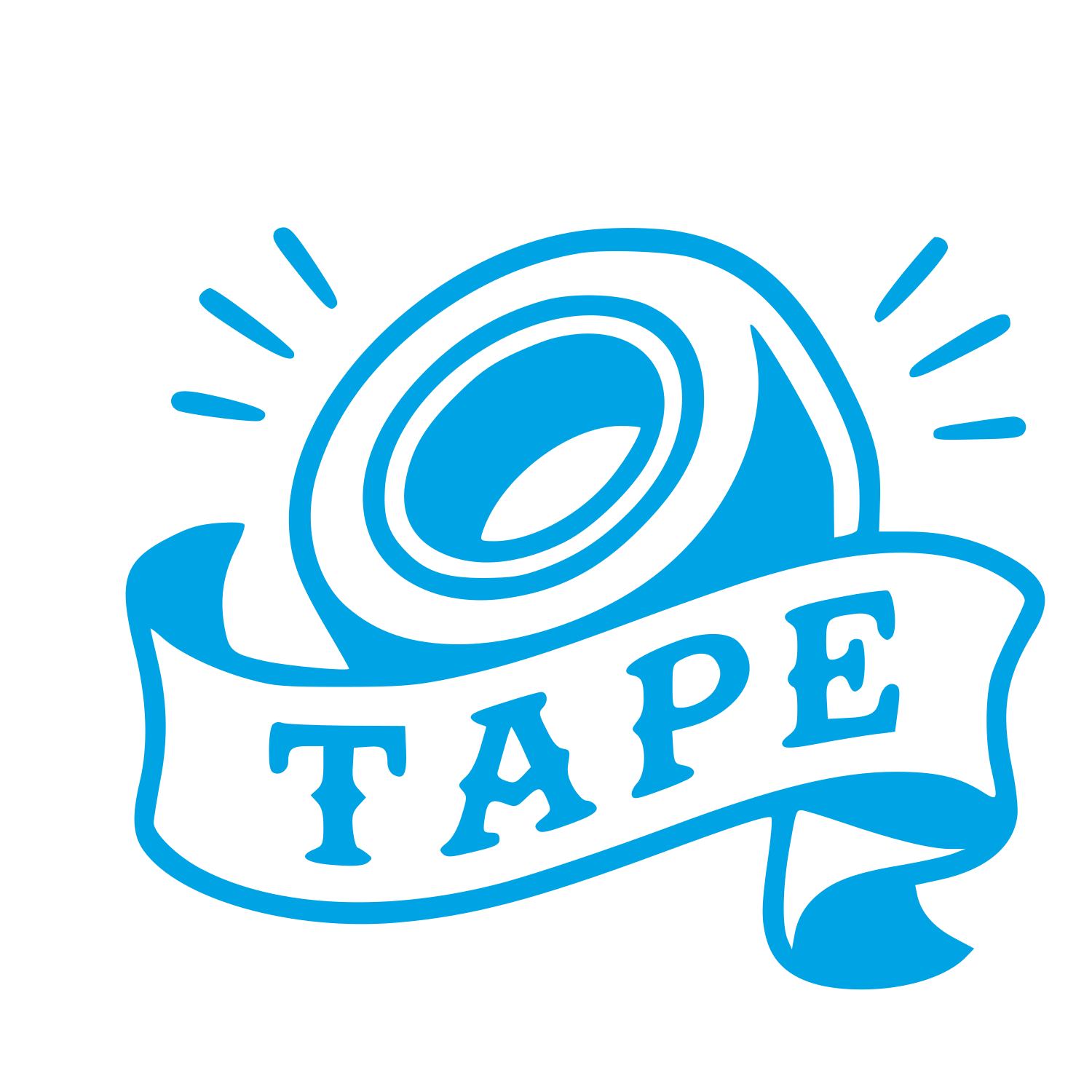Tattoo Flash Tape Roll Logo #00a3e4