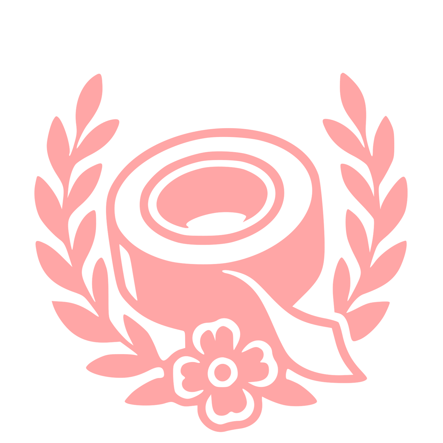 Tape Roll Laurel Logo #ffa6a6