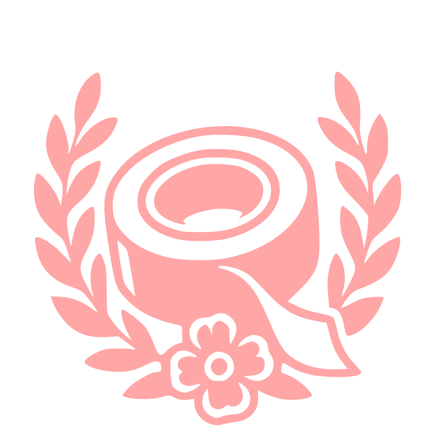 Tape Roll Laurel Logo #ffa6a6