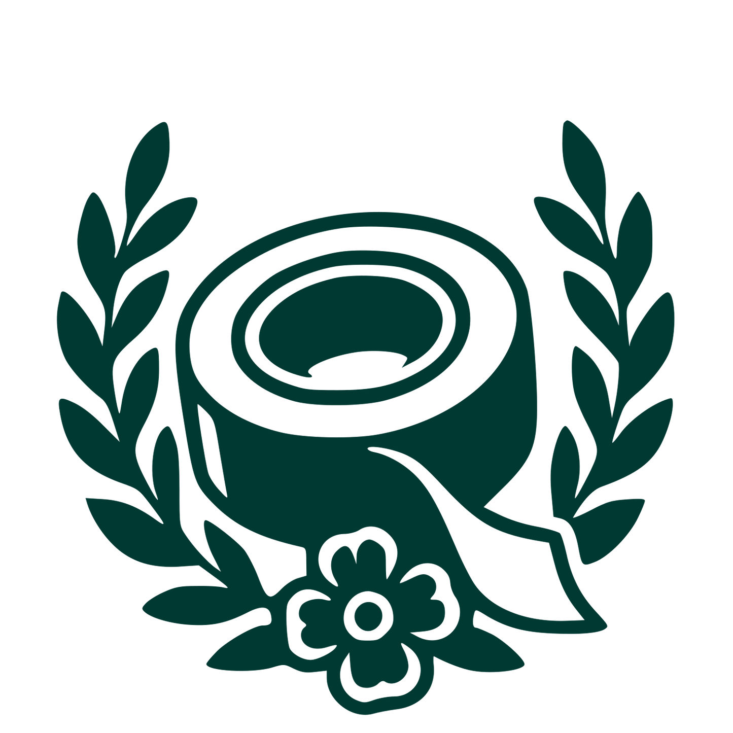 Tape Roll Laurel Logo #003932