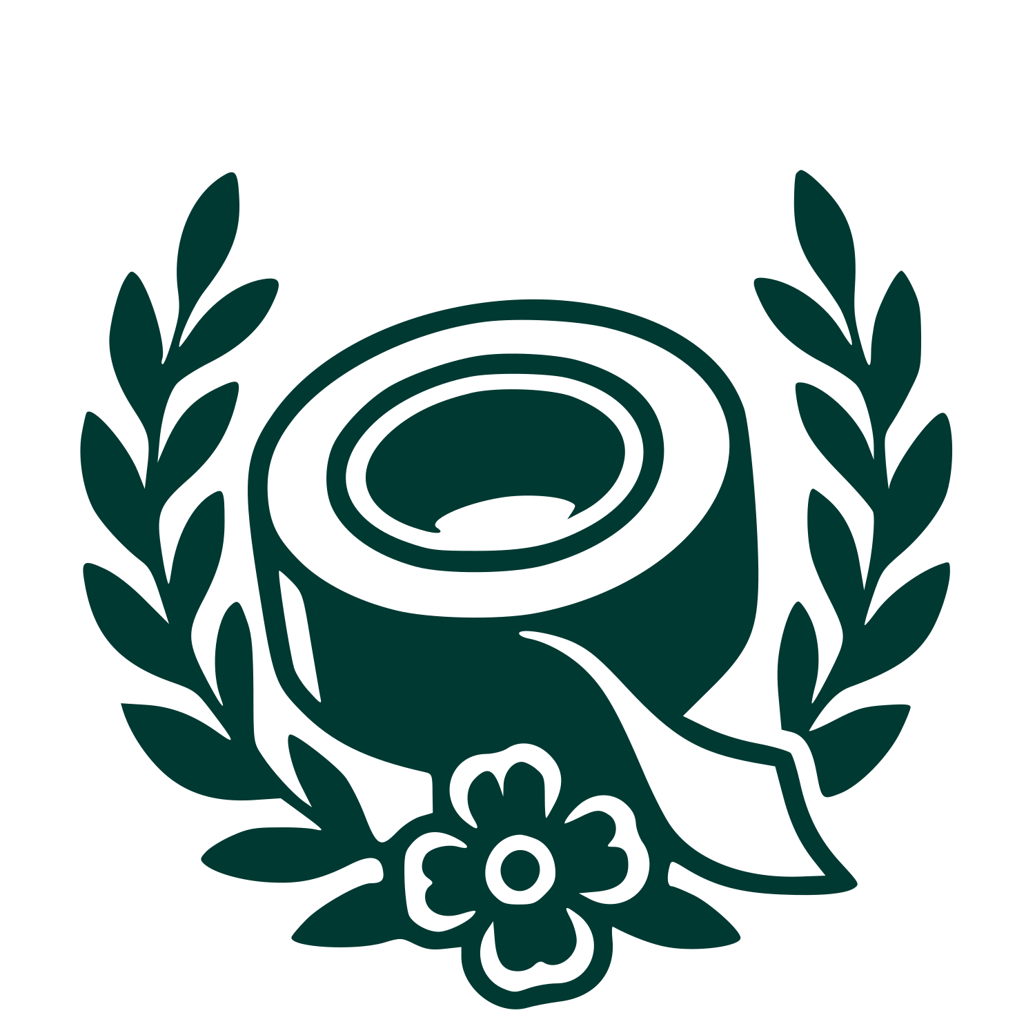 Tape Roll Laurel Logo #003932