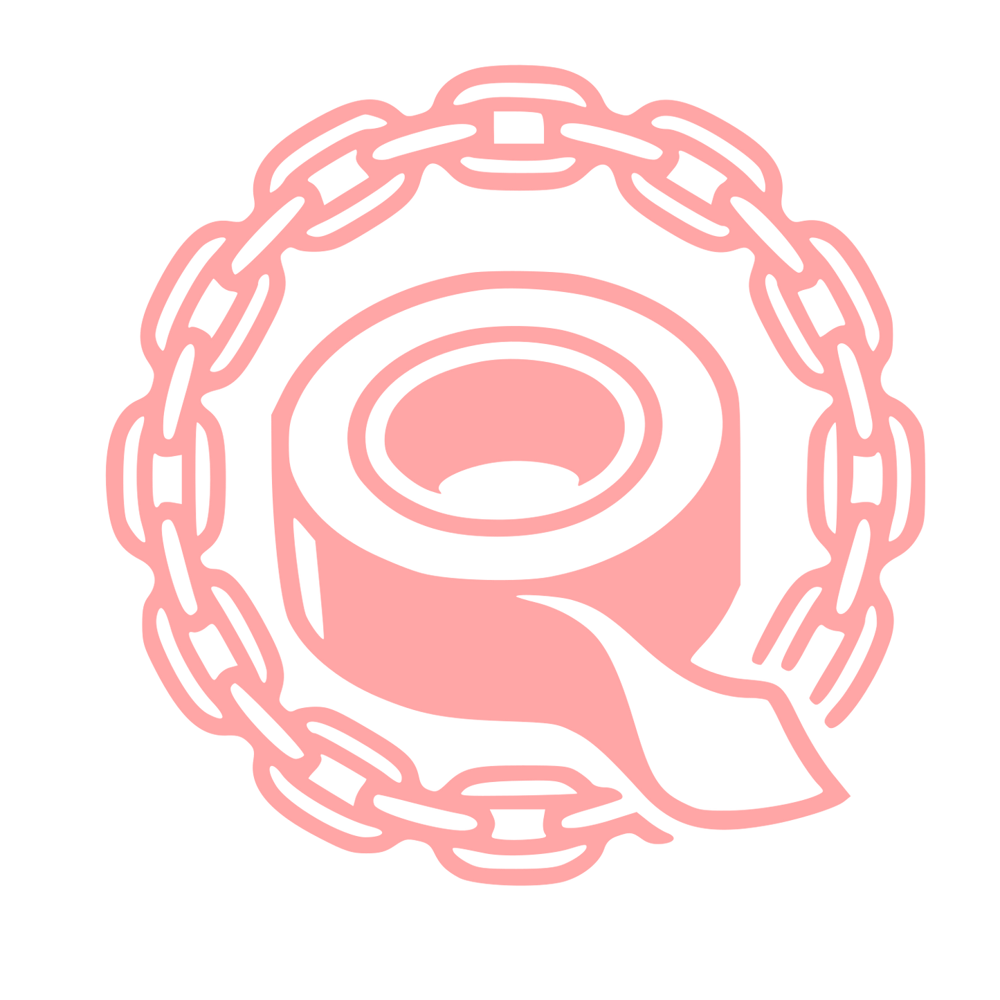 Tape Roll Chain Logo #ffa6a6